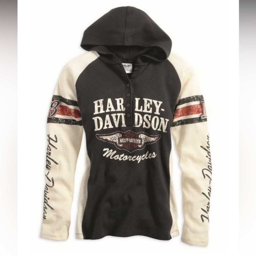 Harley Davidson Hooded Thermal Henley